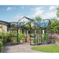 Vitavia Gewächshaus Campus, schwarz, 13m², 3 mm ESG | Wetterfestes & stabiles Treibhaus | Perfekt für Gemüse & Pflanzen | Robust & langlebig - Thumbnail 1