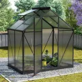 Vitavia Gewächshaus Triton 7500" inkl. Stahlfundament, smaragd grün, 7,5 m², 4 mm HKP | Wetterfestes & stabiles Treibhaus | Perfekt für Gemüse & Pflanzen | Robust & langlebig - Thumbnail 8