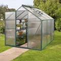 Vitavia Gewächshaus Triton 7500" inkl. Stahlfundament, smaragd grün, 7,5 m², 4 mm HKP | Wetterfestes & stabiles Treibhaus | Perfekt für Gemüse & Pflanzen | Robust & langlebig - Thumbnail 10