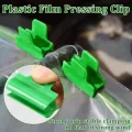 HOOPOE Kunststoff Gewächshausfolien Clips 16mm, Grün, 50 Stück, Treibhaus Clips, Netting Tunnel Hoop Clip, Gewächshaus Klemmen, Reihenabdeckung Netz, Schuppen - Thumbnail 3