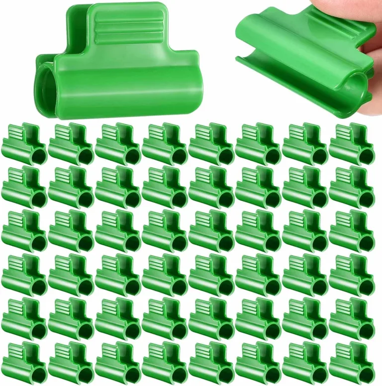 50 Stück Klemmklemmen Tunnel Clips grün Kunststoff 11mm – Bild 1