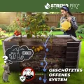 STREND PRO Hochbeet Metall 160x80x77 cm (LxBxH) ANTHRAZIT | Pflanzkasten | Blumenkasten | Garten Pflanzkasten Hoch | Gemüsebeet | Gartenbeet | Hochbeet Balkon Pflanzbeet - Thumbnail 2