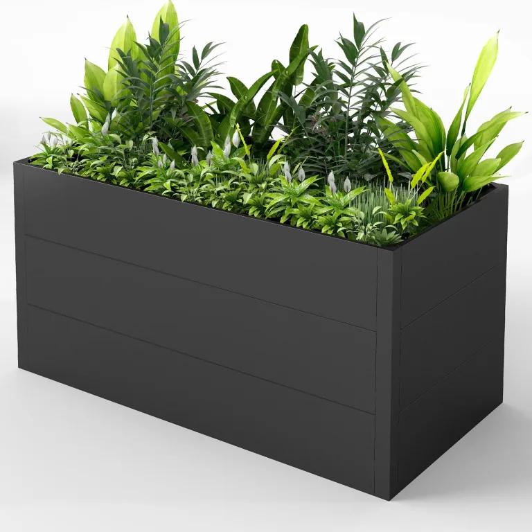 Youyijia Hochbeet 150x75x77cm Wetterfestes Pflanzenbeet mit Drainage & Stahlrahmen, XXL Beetkasten für Garten Terrasse, Anzuchtkasten Gemüsebeet Hochbeete – Bild 1