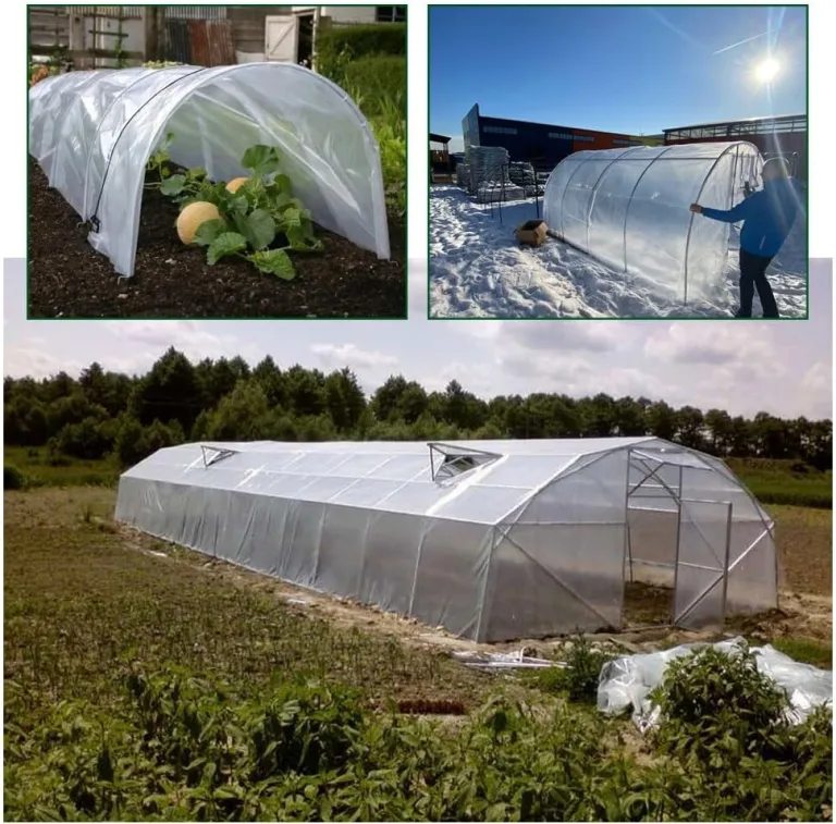 3x2M Folie für Gewächshaus, Reißfest Polyethylenfolie Transparent Gewächshausfolie Winterfest, Gewächshaus Folie Frühbeetfolie, Plastikfolie für Folientunnel Abdeckfolie Tomatenhaus Gemüse Pflanzen – Bild 3