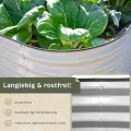 NATIV Hochbeet Metall 240x80x78 cm oval, galvanisiert, wetterfestes Garten Hochbeet mit Bodengitter gegen Wühlmäuse und Kantenschutz, stabiles Pflanzbeet für Gemüse, Kräuter und Blumen im Außenbereich - Thumbnail 5