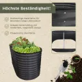 NATIV Hochbeet Metall anthrazit, 160x80x78 cm, ovales Beet für Garten, galvanisiert, wetterfestes und stabiles Gartenbeet für Gemüse, Kräuter & Blumen, langlebiges Pflanzbeet für den Außenbereich - Thumbnail 5