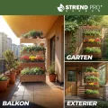 STREND PRO Balkon Hochbeet 4 Etagen Holz | 147x85x45cm (HxBxT) | Wetterfestes Vertikalbeet Pflanzentreppe Outdoor | Kräuterbeet Balkon für Blumen, Kräuter & Gemüse – für Terrasse, Garten - Thumbnail 2