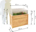 WESTMANN Hochbeet aus Lärchenholz | 100x65x66 cm Natur | Kräuterbeet für den Außenbereich | Holzhochbeet zum Bepflanzen von Gemüse & Kräutern - Thumbnail 8
