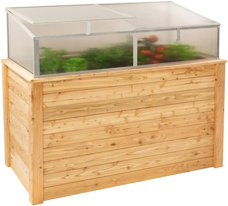 WESTMANN Hochbeet mit Frühbeetaufsatz Klassik Plus 170 | Lärchenholz FSC-Zertifiziert | Aluminiumrahmen | Natur/Silber | 170x90x84cm – Bild 1