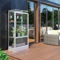 INNOLUX Gewächshaus für Balkon, Polis 350, eloxiertes Aluminium, 81 x 43 x 156 cm - Thumbnail 2