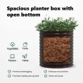 vidaXL Hochbeet Braun 80 x 80 x 81 cm Stahl, Garten- und Terrassenpflanzentopf aus Stahl, langlebig, modern, für Blumen und Pflanzen, minimalistisches Design - Thumbnail 5