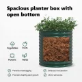 vidaXL Hochbeet Grün 80 x 80 x 81 cm Stahl, Garten- und Terrassenpflanzentopf aus Stahl, langlebig, modern, für Blumen und Pflanzen, minimalistisches Design - Thumbnail 5