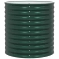vidaXL Hochbeet Grün 80 x 80 x 81 cm Stahl, Garten- und Terrassenpflanzentopf aus Stahl, langlebig, modern, für Blumen und Pflanzen, minimalistisches Design - Thumbnail 9