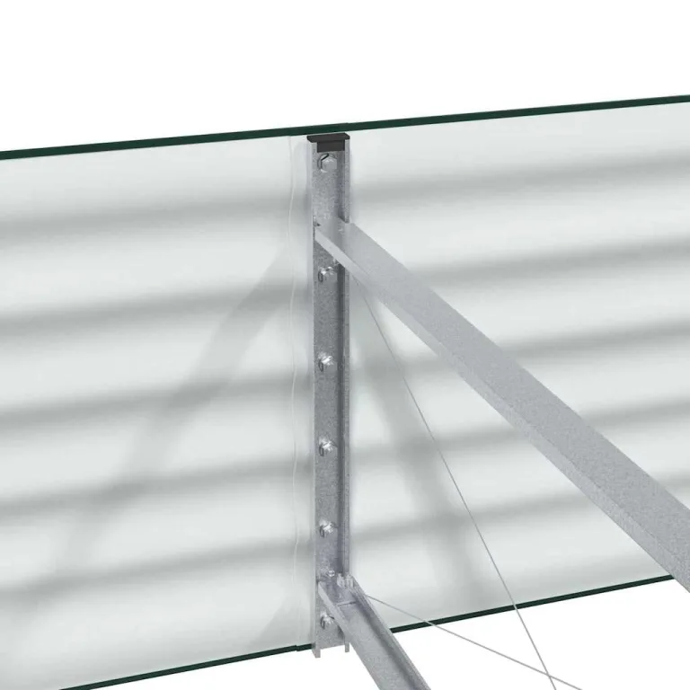 vidaXL Hochbeet Grün 320 x 80 x 44 cm Stahl, Garten- und Terrassenpflanzentopf aus Stahl, langlebig, modern, für Blumen und Pflanzen, minimalistisches Design – Bild 7