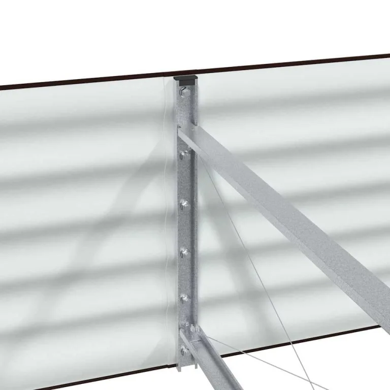 vidaXL Hochbeet Braun 240 x 80 x 44 cm Stahl, Garten- und Terrassenpflanzentopf aus Stahl, langlebig, modern, für Blumen und Pflanzen, minimalistisches Design – Bild 7