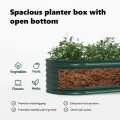 vidaXL Hochbeet Grün 160 x 80 x 44 cm Stahl, Garten- und Terrassenpflanzentopf aus Stahl, langlebig, modern, für Blumen und Pflanzen, minimalistisches Design - Thumbnail 5