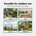 vidaXL Hochbeet Grün 160 x 80 x 44 cm Stahl, Garten- und Terrassenpflanzentopf aus Stahl, langlebig, modern, für Blumen und Pflanzen, minimalistisches Design - Thumbnail 6