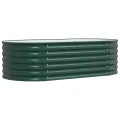 vidaXL Hochbeet Grün 160 x 80 x 44 cm Stahl, Garten- und Terrassenpflanzentopf aus Stahl, langlebig, modern, für Blumen und Pflanzen, minimalistisches Design - Thumbnail 8