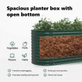 vidaXL Hochbeet Grün 160 x 80 x 81 cm Stahl, Garten- und Terrassenpflanzentopf aus Stahl, langlebig, modern, für Blumen und Pflanzen, minimalistisches Design - Thumbnail 5