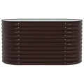 vidaXL Hochbeet Braun 160 x 80 x 81 cm Stahl, Garten- und Terrassenpflanzentopf aus Stahl, langlebig, modern, für Blumen und Pflanzen, minimalistisches Design - Thumbnail 9