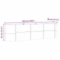 vidaXL Hochbeet Grün 320 x 80 x 81 cm Stahl, Garten- und Terrassenpflanzentopf aus Stahl, langlebig, modern, für Blumen und Pflanzen, minimalistisches Design - Thumbnail 3