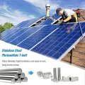 20 Stück Hammerkopfschrauben M10x25mm, Edelstahl T Schrauben und Flanschmuttern M10 für PV Solar Montageschienen Photovoltaik Gewächshaus Schrauben (10mm) - Thumbnail 3