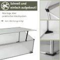 NATIV Frühbeetkasten mit Hohlkammerplatten, Frühbeet mit Aluminium-Rahmen, Hochbeet-Abdeckung mit arretierbarem Dach, Frühbeetaufsatz für Hochbeet 100 x 60 cm, Mini Gewächshaus - Thumbnail 3