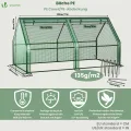 VOUNOT Gewächshaus Mini 180x90x90 cm mit 2 Rolltür, Klein Foliengewächshaus für Balkon, Garten, Tomatengewächshaus Stabil Winterfest Wetterfest, Verstärkte PE-Folie 135g/m², Grün - Thumbnail 3