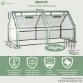 VOUNOT Gewächshaus Mini 180x90x90 cm mit 2 Rolltür, Klein Foliengewächshaus für Balkon, Garten, Tomatengewächshaus Stabil Winterfest Wetterfest, Verstärkte PE-Folie 135g/m², Weiß - Thumbnail 3