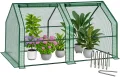 VOUNOT Gewächshaus Mini 180x90x90 cm mit 2 Rolltür, Klein Foliengewächshaus für Balkon, Garten, Tomatengewächshaus Stabil Winterfest Wetterfest, Verstärkte PE-Folie 135g/m², Weiß - Thumbnail 9