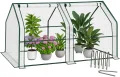 VOUNOT Gewächshaus Mini 180x90x90 cm mit 2 Rolltür, Klein Foliengewächshaus für Balkon, Garten, Tomatengewächshaus Stabil Winterfest Wetterfest, Verstärkte PE-Folie 135g/m², Weiß - Thumbnail 1