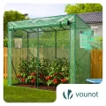 VOUNOT Gewächshaus Foliengewächshaus 200x77x170 cm, Schrägdach Tomatengewächshaus mit 2 Sichtfenster, Stabil Tomatenhaus für Gemüse, Blumen & Obst, Verstärkte PE-Folie 135g/m², Grün - Thumbnail 6