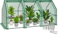 VOUNOT Gewächshaus Mini 270x90x90 cm mit 3 Rolltür, Klein Foliengewächshaus für Balkon, Garten, Tomatengewächshaus Stabil Winterfest Wetterfest, Verstärkte PE-Folie 135g/m², Grün - Thumbnail 1