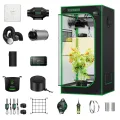 VIVOSUN Smart Growzelt Komplettset 80x80x160cm, WLAN-integriertes automatisches Grow-System mit 150W Vollspektrum-LED-Pflanzenlampe und effizientem Belüftungssystem mit GrowHub E42A+ Controller - Thumbnail 10