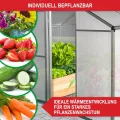 stabiles Aluminium Gewächshaus mit Dachfenster – Garten Frühbeet ideal für die Anzucht von Tomaten Blumen – vielseitig nutzbar als Treibhaus, Tomatengewächshaus Pflanzenhaus (L) - Thumbnail 8