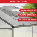 stabiles Aluminium Gewächshaus mit Dachfenster – Garten Frühbeet ideal für die Anzucht von Tomaten Blumen – vielseitig nutzbar als Treibhaus, Tomatengewächshaus Pflanzenhaus (L) - Thumbnail 3