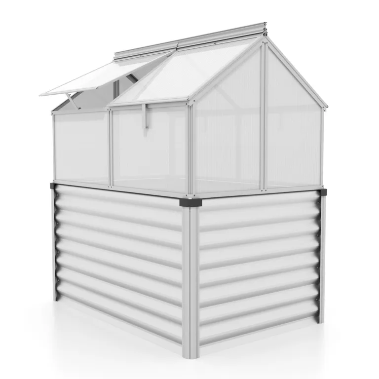 Vitavia Hochfrühbeet Gaia Jumbo Hoch- & Frühbeet | Aluminium, 122 x 83 x 137 cm | 4 mm Hohlkammerplatten | Rückenschonendes Gärtnern | Wetterfester Unterbau | Optimale Wachstumsbedingungen – Bild 1