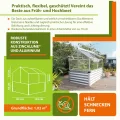 Vitavia Hochfrühbeet Gaia Jumbo Hoch- & Frühbeet | Aluminium, 122 x 83 x 137 cm | 4 mm Hohlkammerplatten | Rückenschonendes Gärtnern | Wetterfester Unterbau | Optimale Wachstumsbedingungen - Thumbnail 4