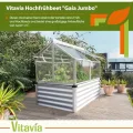 Vitavia Hochfrühbeet Gaia Jumbo Hoch- & Frühbeet | Aluminium, 122 x 83 x 137 cm | 4 mm Hohlkammerplatten | Rückenschonendes Gärtnern | Wetterfester Unterbau | Optimale Wachstumsbedingungen - Thumbnail 9