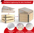 Schroth Home Frühbeet, Frühbeetaufsatz, Frühbeetkasten, Anzuchtkasten für Hochbeet, Blumenkasten, Anzucht Gewächshaus, Hochbeet Abdeckung, Pflanzkasten Minigewächshaus – 120 x 80 x 40 cm - Thumbnail 3