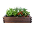 Greenspot - Hochbeet Holz - Kräuterbeet für Garten - 120x80 - aus Echtholz, Imprägniert - Gemüsebeet, Blumenbeet, Pflanzkübel XXL, Pflanzkasten - Timber Palisanderbraun - Thumbnail 9