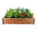 Greenspot - Hochbeet Holz - Kräuterbeet für Garten - 120x80 - aus Echtholz, Imprägniert - Gemüsebeet, Blumenbeet, Pflanzkübel XXL, Pflanzkasten - Timber Palisanderbraun - Thumbnail 1