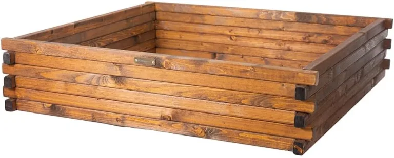 Greenspot - Hochbeet Holz - Kräuterbeet für Garten - 100x100 - aus Echtholz, Imprägniert - Gemüsebeet, Blumenbeet, Pflanzkübel XXL, Pflanzkasten - Timber Palisanderbraun – Bild 1