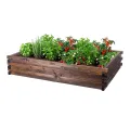 Greenspot - Hochbeet Holz - Kräuterbeet für Garten - 120x80 - aus Echtholz, Imprägniert - Gemüsebeet, Blumenbeet, Pflanzkübel XXL, Pflanzkasten - Timber Palisanderbraun Dunkel - Thumbnail 2
