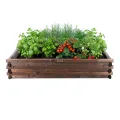 Greenspot - Hochbeet Holz - Kräuterbeet für Garten - 120x80 - aus Echtholz, Imprägniert - Gemüsebeet, Blumenbeet, Pflanzkübel XXL, Pflanzkasten - Timber Palisanderbraun Dunkel - Thumbnail 1