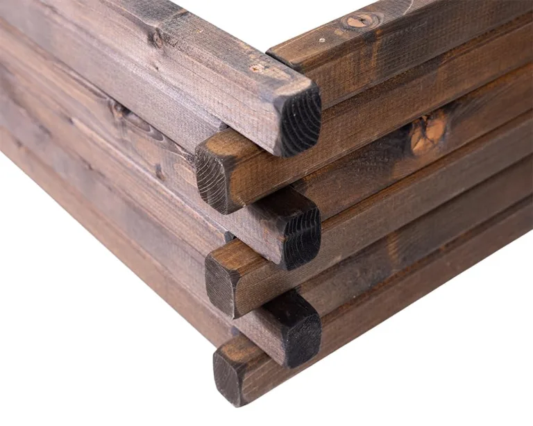 Greenspot - Hochbeet Holz - Kräuterbeet für Garten - 100x100 - aus Echtholz, Imprägniert - Gemüsebeet, Blumenbeet, Pflanzkübel XXL, Pflanzkasten - Timber Palisanderbraun Dunkel – Bild 5