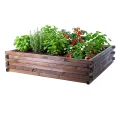 Greenspot - Hochbeet Holz - Kräuterbeet für Garten - 100x100 - aus Echtholz, Imprägniert - Gemüsebeet, Blumenbeet, Pflanzkübel XXL, Pflanzkasten - Timber Palisanderbraun Dunkel - Thumbnail 2