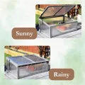 Garden Mile Großes Gartengewächshaus aus Holz mit 3 Etagen, robustes, transparentes Frühbeet für den Außenbereich, Polycarbonat, Gewächshaus, Garten, Gewächshaus, Outdoor, Blumen, Gemüse - Thumbnail 5