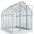 Vitavia Gewächshaus Orion 3800" | 3,8 m² | 3 mm ESG | Aluminium eloxiert | Runddach-Design | Doppelschiebetür & Dachfenster | Elegant & wetterfest - Thumbnail 8
