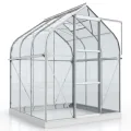 Vitavia Gewächshaus Orion 3800" | 3,8 m² | 3 mm ESG | Aluminium eloxiert | Runddach-Design | Doppelschiebetür & Dachfenster | Elegant & wetterfest - Thumbnail 1